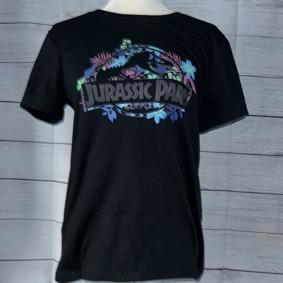 Black Graphic Jurassic Park T-Shirt - Picture 4 of 4